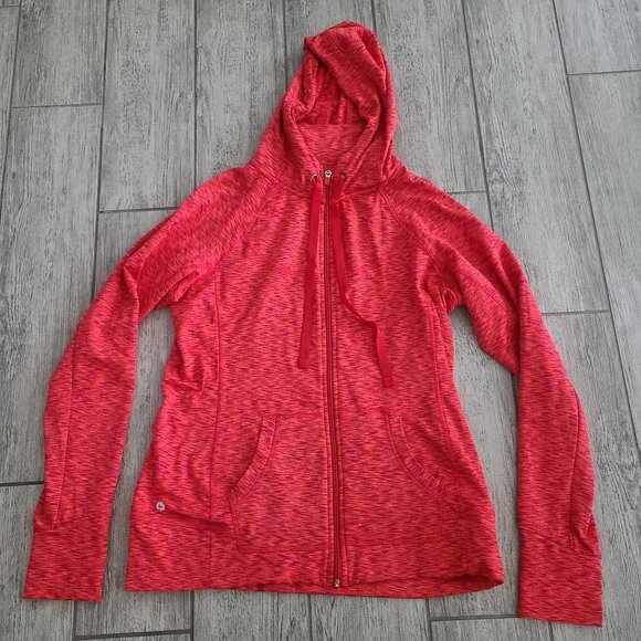 90 Degree By Reflex Jackets & Blazers - 90 Degree by Reflex Red Full Zip Hooded Jacket Women’s Large